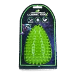 Gioco da riporto a forma di uovo con squeaker e punte, verde L, Ø 100 x 150 mm – Dog Comets Cosmic Egg