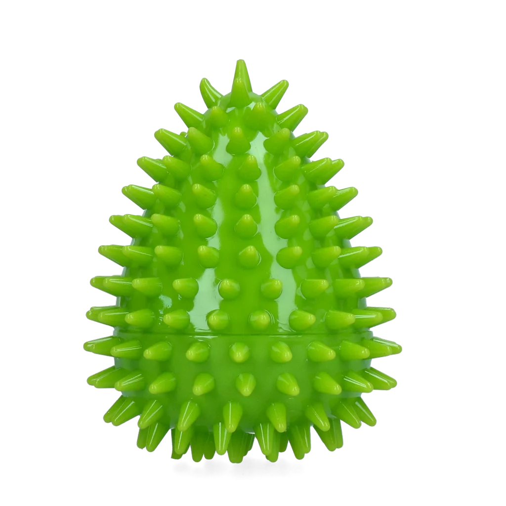 Gioco da riporto a forma di uovo con squeaker e punte, verde M, Ø 80 x 110 mm – Dog Comets Cosmic Egg - immagine 2