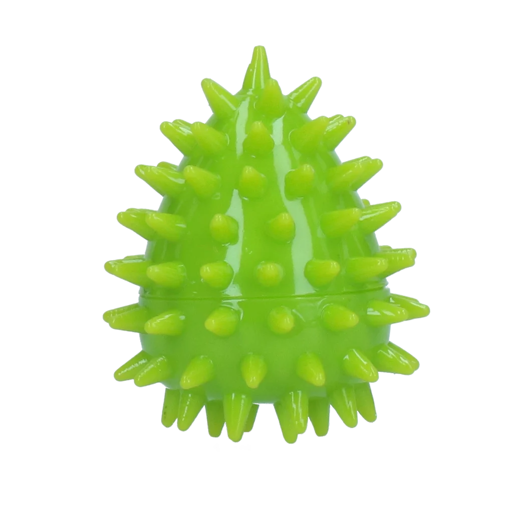 Giocattolo da riporto a forma di uovo con fischietto e punte, verde S, Ø 50 x 60 mm – Dog Comets Cosmic Egg - immagine 2