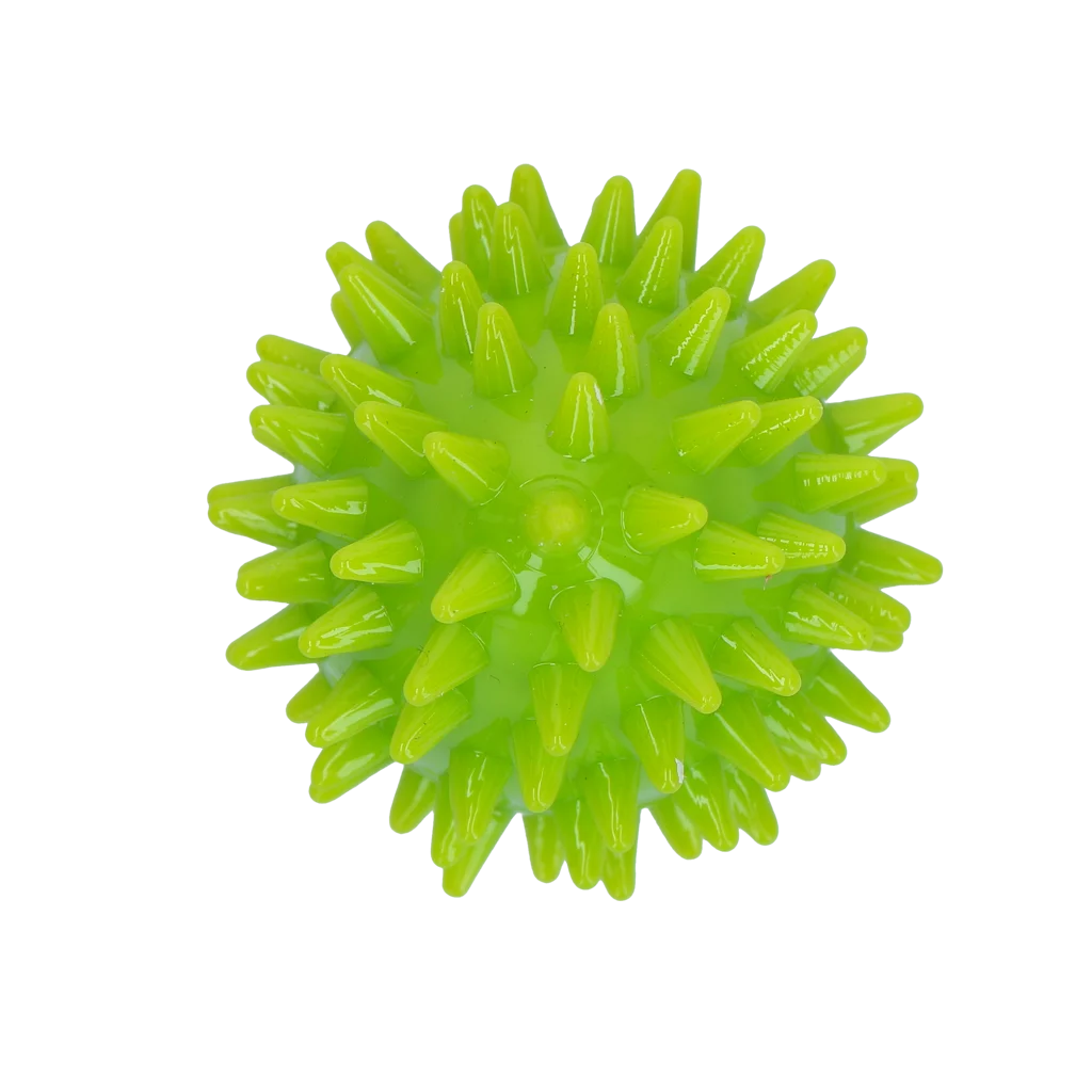 Giocattolo da riporto a forma di uovo con fischietto e punte, verde S, Ø 50 x 60 mm – Dog Comets Cosmic Egg - immagine 3