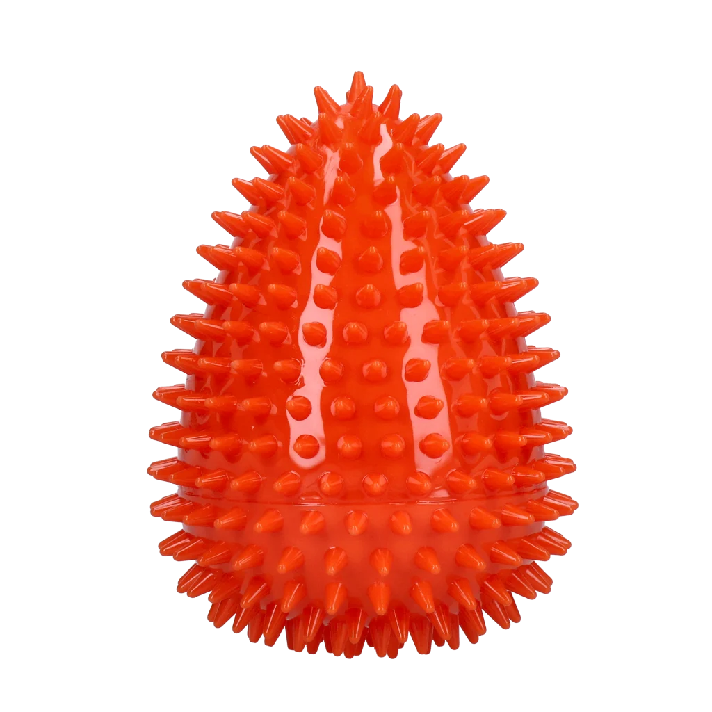 Gioco da riporto a forma d’uovo con squeaker e spuntoni, arancione L, Ø 100 x 150 mm – Dog Comets Cosmic Egg - immagine 2