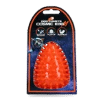 Gioco da riporto a forma d’uovo con squeaker e spuntoni, arancione M, Ø 80 x 110 mm – Dog Comets Cosmic Egg