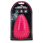 Gioco da riporto a forma di uovo con squeaker e rilievi, rosa L, Ø 100 x 150 mm – Dog Comets Cosmic Egg