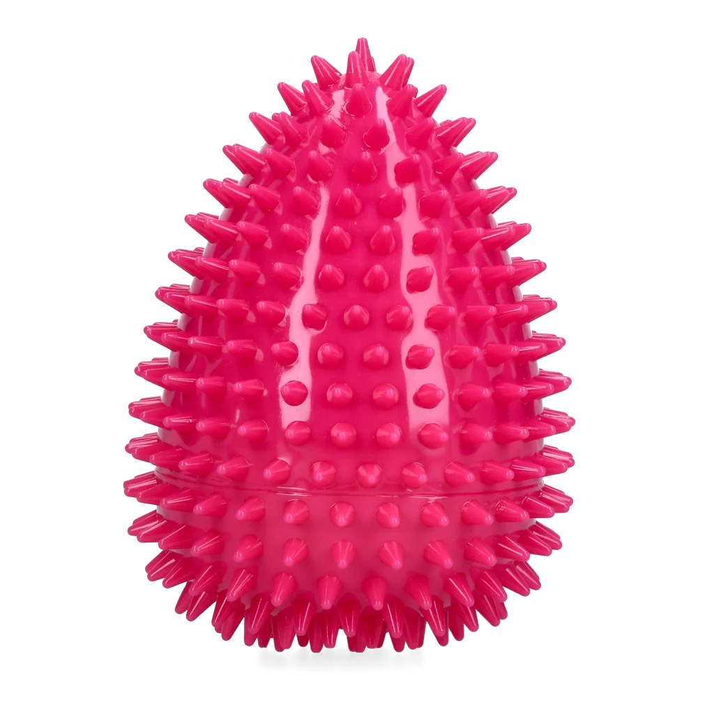 Gioco da riporto a forma di uovo con squeaker e rilievi, rosa L, Ø 100 x 150 mm – Dog Comets Cosmic Egg - immagine 2