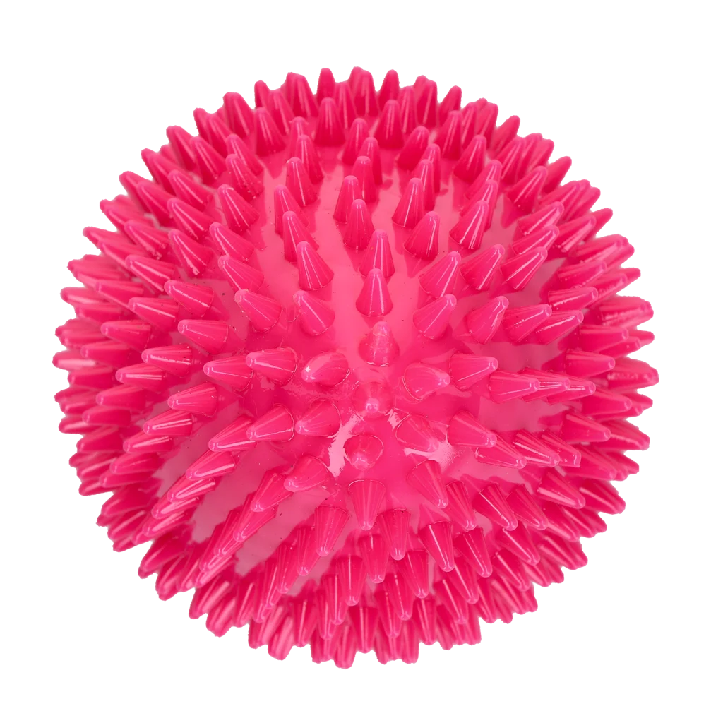 Gioco da riporto a forma di uovo con squeaker e rilievi, rosa L, Ø 100 x 150 mm – Dog Comets Cosmic Egg - immagine 3