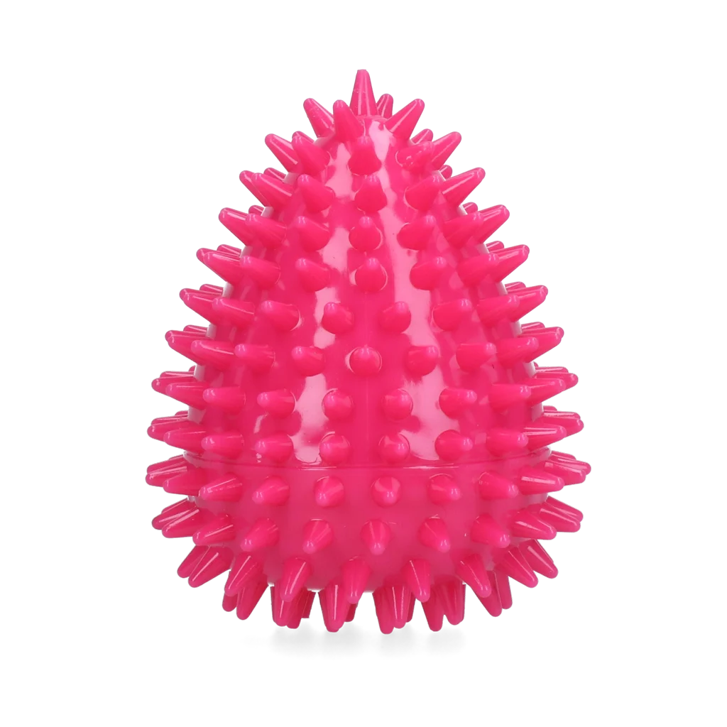 Gioco da riporto a forma di uovo con squeaker e rilievi, rosa M, Ø 80 x 110 mm – Dog Comets Cosmic Egg - immagine 2