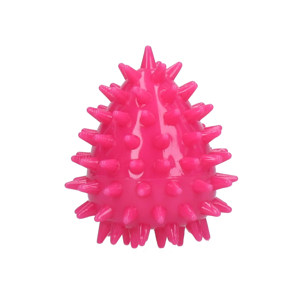Gioco da riporto a forma di uovo con squeaker e spuntoni, rosa S, Ø 50 x 60 mm – Dog Comets Cosmic Egg - immagine 3