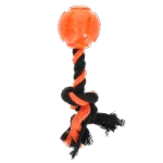 Palla per cani con corda da masticare, 6 cm, arancione – Dog Comets AstroTug - immagine 2