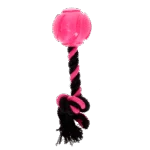 Palla per cani con corda, 6 cm, rosa – Dog Comets AstroTug - immagine 2
