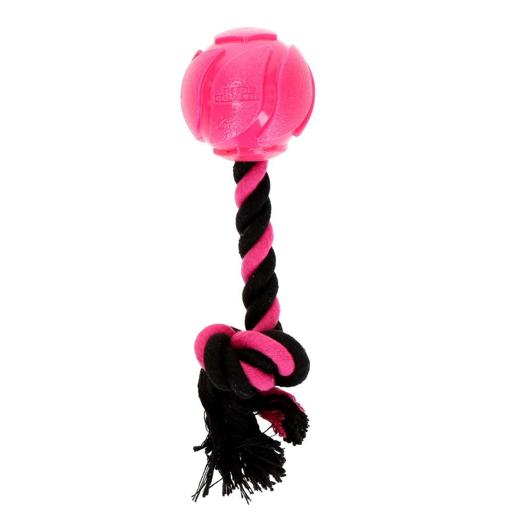 Palla per cani con corda, 6 cm, rosa – Dog Comets AstroTug - immagine 2