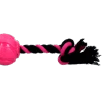 Palla per cani con corda, 6 cm, rosa – Dog Comets AstroTug - immagine 3