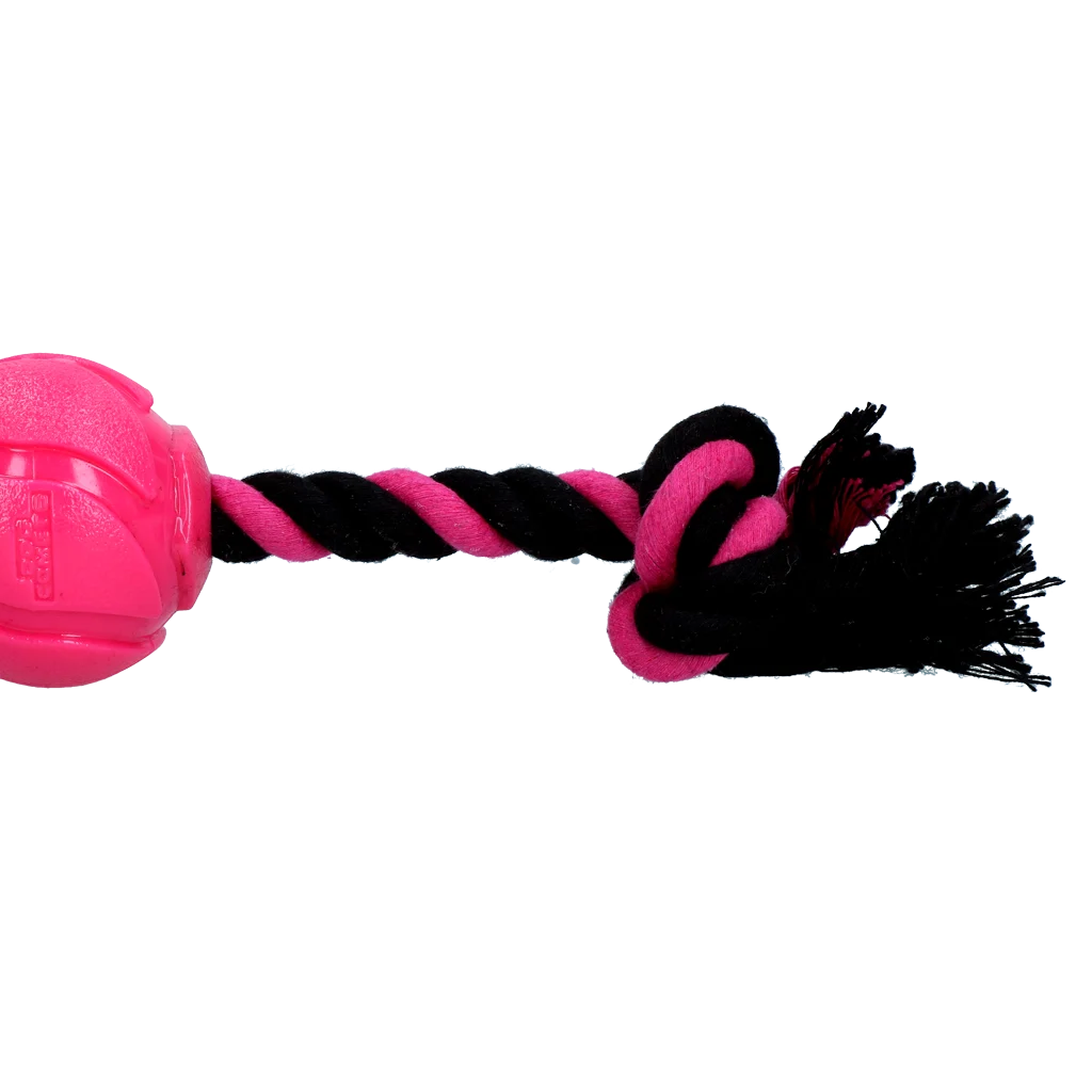Palla per cani con corda, 6 cm, rosa – Dog Comets AstroTug - immagine 3