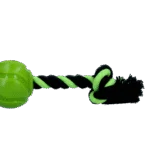 Palla per cani con corda intrecciata, 6 cm, Verde – Dog Comets AstroTug - immagine 3