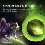 Anello da riporto per cani in gomma espansa, galleggiante, verde M, Ø 19 cm – Dog Comets UFO Ring - immagine 5