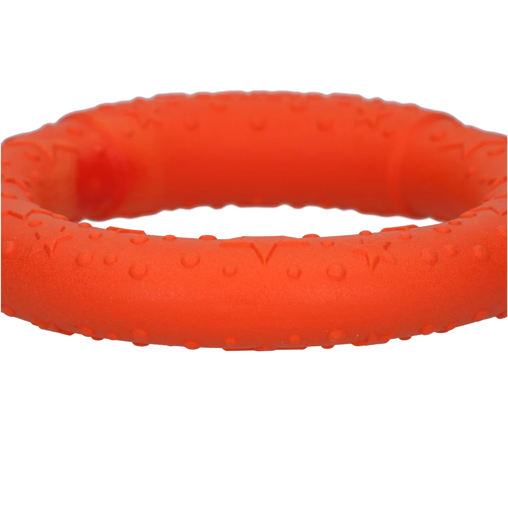 Anello da lancio per cani in gommapiuma, galleggiante, arancione M, Ø 19 cm – Dog Comets UFO Ring - immagine 4