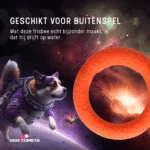 Anello da lancio per cani in gommapiuma, galleggiante, arancione M, Ø 19 cm – Dog Comets UFO Ring - immagine 5