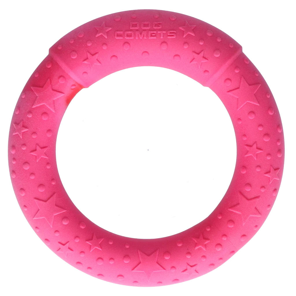 Anello da riporto per cani in gommapiuma, galleggiante, rosa M, Ø 19 cm – Dog Comets UFO Ring - immagine 3