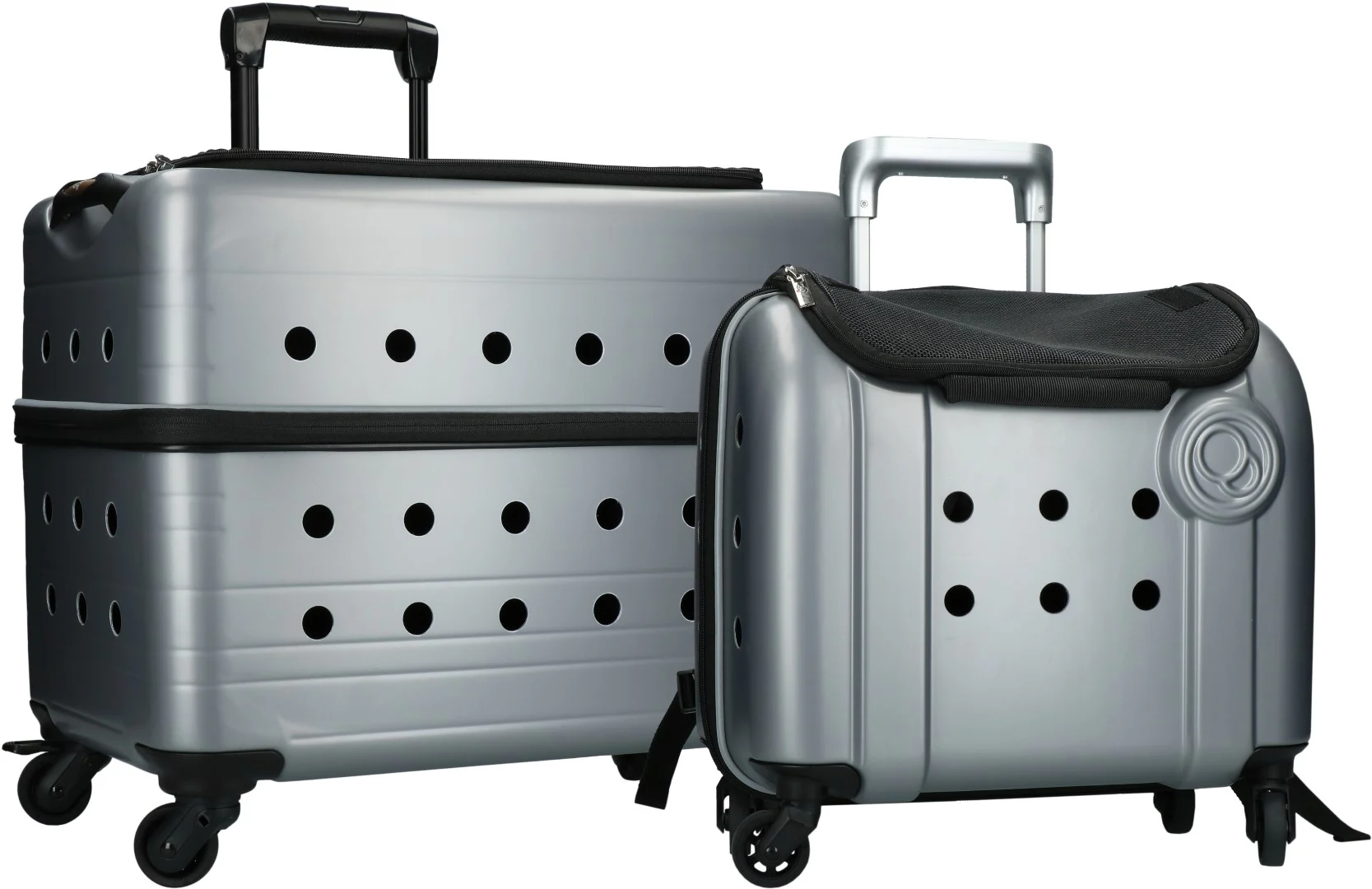 Trolley per cani convertibile in zaino, grigio, 40 x 25 x 31 cm – Compaws Trolley London - immagine 3