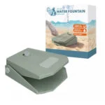 Fontanella con pedale e collegamento per tubo da giardino, verde oliva – Coolpets Splash Water Fountain