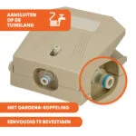 Fontana per cani con pedale e attacco per tubo da giardino, Beige – Coolpets Splash Water Fountain - immagine 3