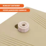 Fontana per cani con pedale e attacco per tubo da giardino, Beige – Coolpets Splash Water Fountain - immagine 6