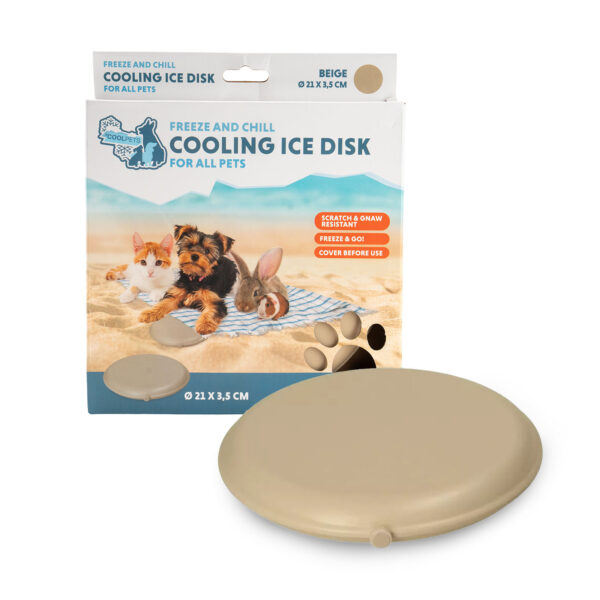 Disco refrigerante per cani, beige, congelabile – Coolpets Cooling Disc