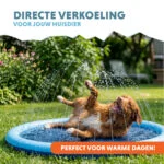 Tappetino spruzzatore per cani con attacco per tubo da giardino, M 150 cm – Coolpets Splash Sprinkler Pad - immagine 2