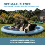 Tappetino spruzzatore per cani con attacco per tubo da giardino, M 150 cm – Coolpets Splash Sprinkler Pad - immagine 4