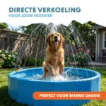 Piscina per cani con irrigatori, diametro 120 cm, altezza del bordo 30 cm – Coolpets Splash Sprinkler Pool - immagine 2