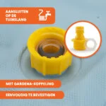 Piscina per cani con irrigatori, diametro 120 cm, altezza del bordo 30 cm – Coolpets Splash Sprinkler Pool - immagine 3