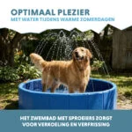 Piscina per cani con irrigatori, diametro 120 cm, altezza del bordo 30 cm – Coolpets Splash Sprinkler Pool - immagine 4