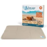 Tappetino refrigerante per cani con gel solido, beige, M, 76 x 50 cm – Coolpets Gel Cooling Mat