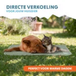 Tappetino refrigerante per cani con gel solido, verde oliva, M 76 x 50 cm – Coolpets Gel Cooling Mat - immagine 2