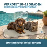 Tappetino refrigerante per cani con gel solido, beige, M, 76 x 50 cm – Coolpets Gel Cooling Mat - immagine 4