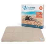 Tappetino refrigerante per cani con gel solido, beige, XL 120 x 70 cm – Coolpets Gel Cooling Mat