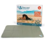 Tappetino rinfrescante per cani con gel solido, verde oliva, L 90 x 60 cm – Coolpets Gel Cooling Mat