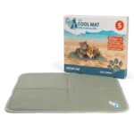 Tappetino rinfrescante per cani con gel solido, verde oliva, S 50 x 40 cm – Coolpets Gel Cooling Mat