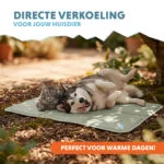 Tappetino rinfrescante per cani con gel solido, verde oliva, XL 120 x 70 cm – Coolpets Gel Cooling Mat - immagine 2