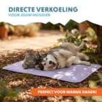 Tappetino rinfrescante per cani con gel solido, lilla, XL 120 x 70 cm – Coolpets Gel Cooling Mat - immagine 2