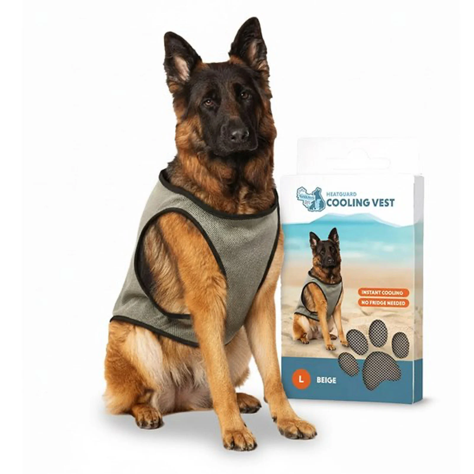 Giubbotto refrigerante per cani, attivabile con acqua, L, lunghezza del dorso 35 cm – Coolpets Cooling Vest - immagine 1