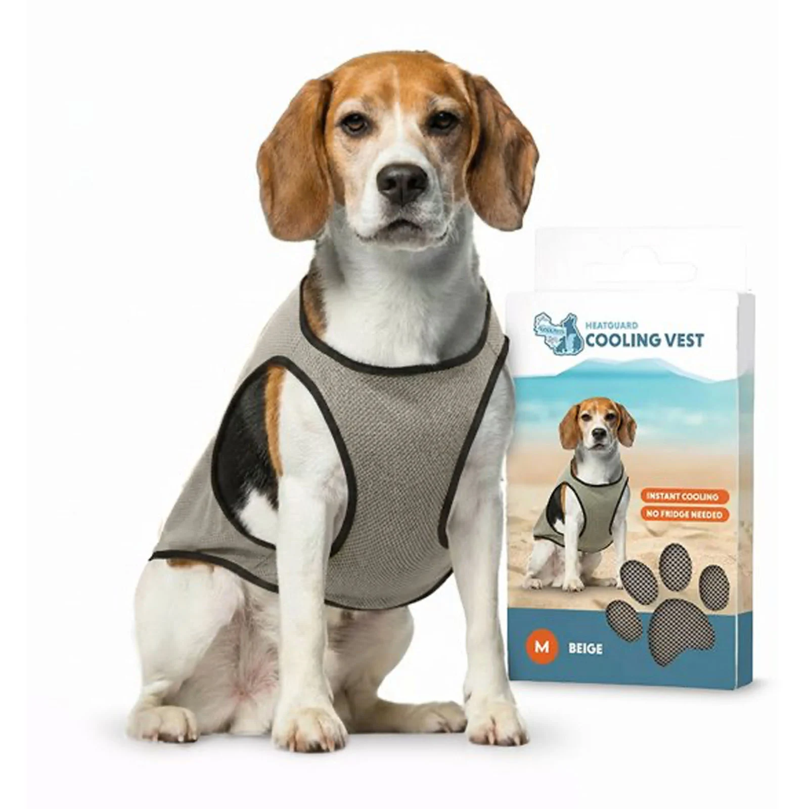 Gilet rinfrescante per cani attivabile con acqua, M, lunghezza del dorso 30 cm – Coolpets Cooling Vest - immagine 1