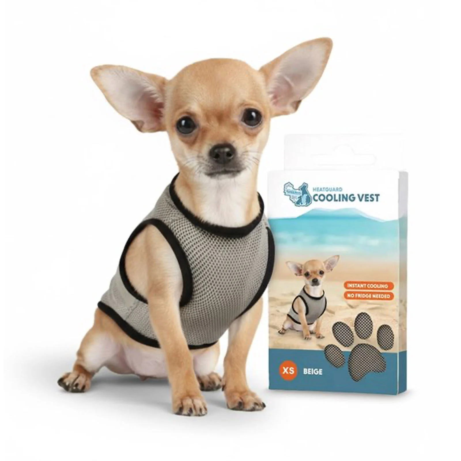 Giubbotto rinfrescante per cani, ad attivazione con acqua, XS, lunghezza del dorso 20 cm – Coolpets Cooling Vest - immagine 1