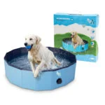 Piscina per cani con fondo antiscivolo, pieghevole, ø 100 x 30 cm – Coolpets Splash Dog Pool