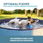 Piscina per cani con fondo antiscivolo, pieghevole, ø 100 x 30 cm – Coolpets Splash Dog Pool - immagine 4