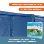 Piscina per cani con fondo antiscivolo, pieghevole, ø 100 x 30 cm – Coolpets Splash Dog Pool - immagine 5