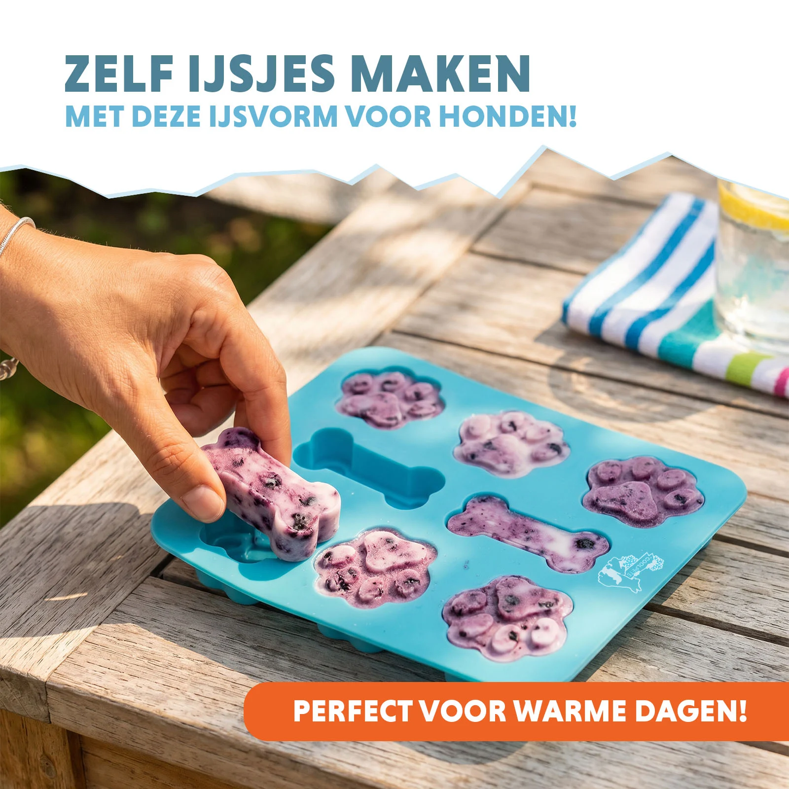 Stampo per 8 ghiaccioli per cani – Coolpets Dog Ice Mix Tray - immagine 3