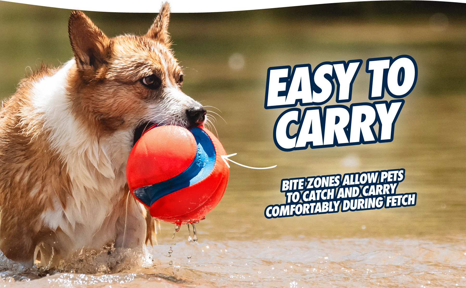 Palla da calcio per cani con scanalature in gomma, Ø 14 cm – Chuckit! Kick Fetch Dog S - immagine 5