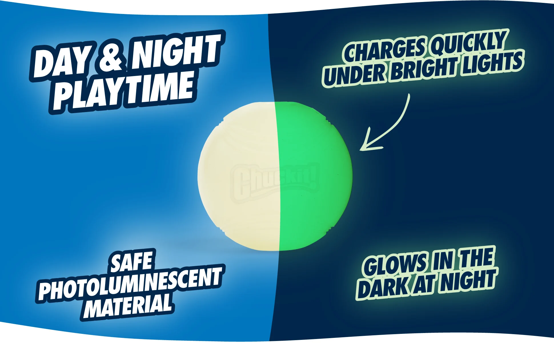 Pallina per cani con squeaker, luminosa, Ø 6 cm – Chuckit! Max Glow Ultra Squeaker Ball M - immagine 3