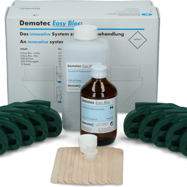 Sistema per la cura degli zoccoli per 12 trattamenti – Demotec Easy Bloc