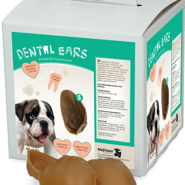 Snack da masticare per cani Small, 48 pezzi – Dental Ears
